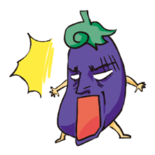A handsome eggplant sticker #1609793