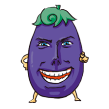 A handsome eggplant sticker #1609795