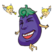A handsome eggplant sticker #1609797