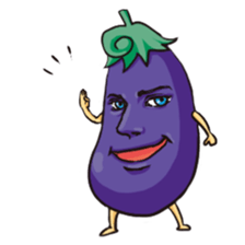 A handsome eggplant sticker #1609801