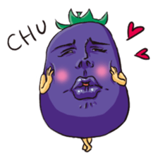 A handsome eggplant sticker #1609802