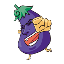 A handsome eggplant sticker #1609805