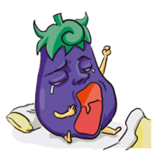 A handsome eggplant sticker #1609808