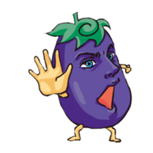 A handsome eggplant sticker #1609813
