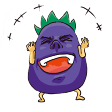 A handsome eggplant sticker #1609815