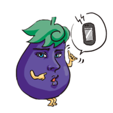 A handsome eggplant sticker #1609816