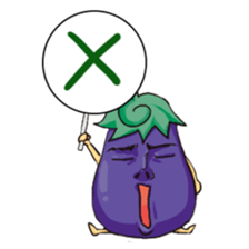 A handsome eggplant sticker #1609819