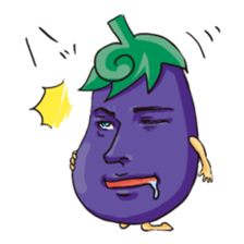 A handsome eggplant sticker #1609823