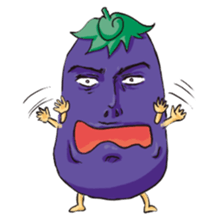 A handsome eggplant sticker #1609832