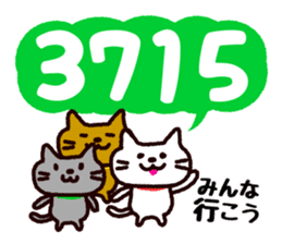 Cat likes numbers sticker #1610248