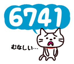 Cat likes numbers sticker #1610259