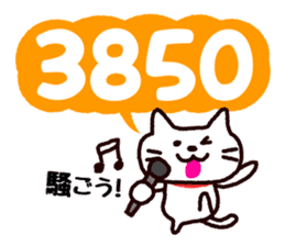 Cat likes numbers sticker #1610263