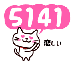 Cat likes numbers sticker #1610268