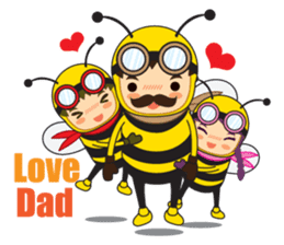 Be(e)loved Family. (Love in Bee Family) sticker #1610274