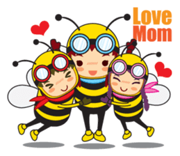 Be(e)loved Family. (Love in Bee Family) sticker #1610275