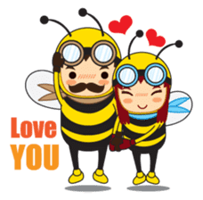 Be(e)loved Family. (Love in Bee Family) sticker #1610276