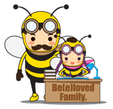 Be(e)loved Family. (Love in Bee Family) sticker #1610279