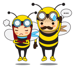 Be(e)loved Family. (Love in Bee Family) sticker #1610305