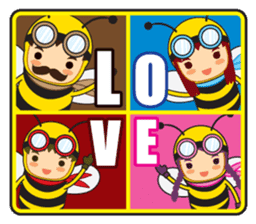 Be(e)loved Family. (Love in Bee Family) sticker #1610308