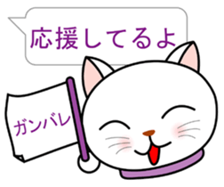 White cat everyday conversation sticker #1614243