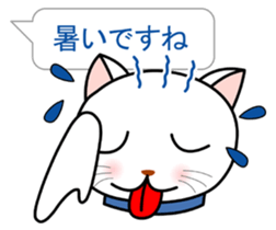 White cat everyday conversation sticker #1614266