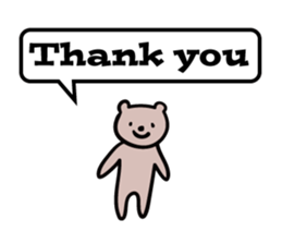 Bear to thank sticker #1616981
