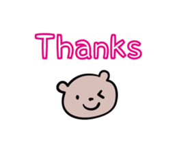Bear to thank sticker #1616982