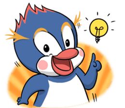 Blue penguin sticker #1618799