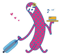 Pretty pink SLOTH. sticker #1618896