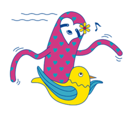 Pretty pink SLOTH. sticker #1618905