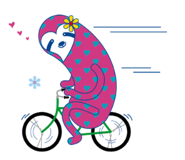 Pretty pink SLOTH. sticker #1618906