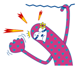 Pretty pink SLOTH. sticker #1618909