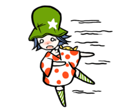 Cute stickers of girls tulip hat sticker #1618994