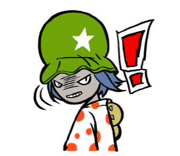 Cute stickers of girls tulip hat sticker #1618996