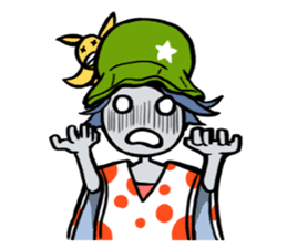 Cute stickers of girls tulip hat sticker #1619000