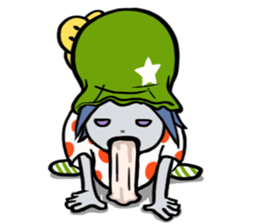 Cute stickers of girls tulip hat sticker #1619001