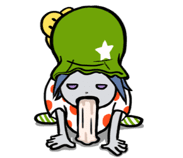 Cute stickers of girls tulip hat sticker #1619001