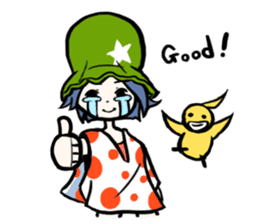Cute stickers of girls tulip hat sticker #1619002