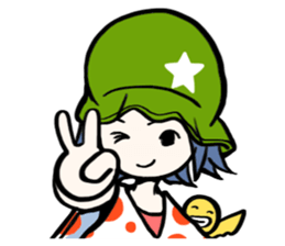 Cute stickers of girls tulip hat sticker #1619005