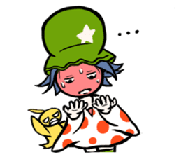 Cute stickers of girls tulip hat sticker #1619008