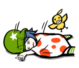 Cute stickers of girls tulip hat sticker #1619010