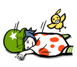 Cute stickers of girls tulip hat sticker #1619010