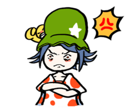 Cute stickers of girls tulip hat sticker #1619016