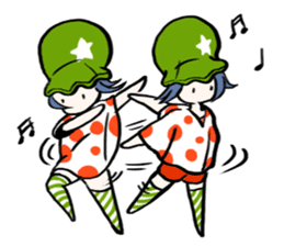 Cute stickers of girls tulip hat sticker #1619017