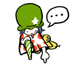 Cute stickers of girls tulip hat sticker #1619018