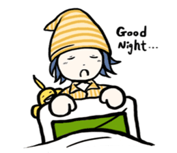 Cute stickers of girls tulip hat sticker #1619020