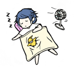 Cute stickers of girls tulip hat sticker #1619021