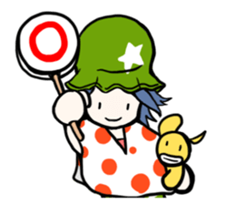 Cute stickers of girls tulip hat sticker #1619022