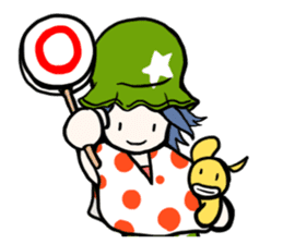 Cute stickers of girls tulip hat sticker #1619022