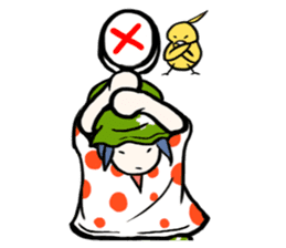 Cute stickers of girls tulip hat sticker #1619023